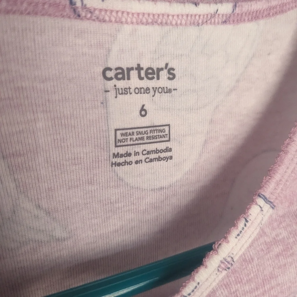 NWT Carter's Long Sleeve Owl Pajama Top 6